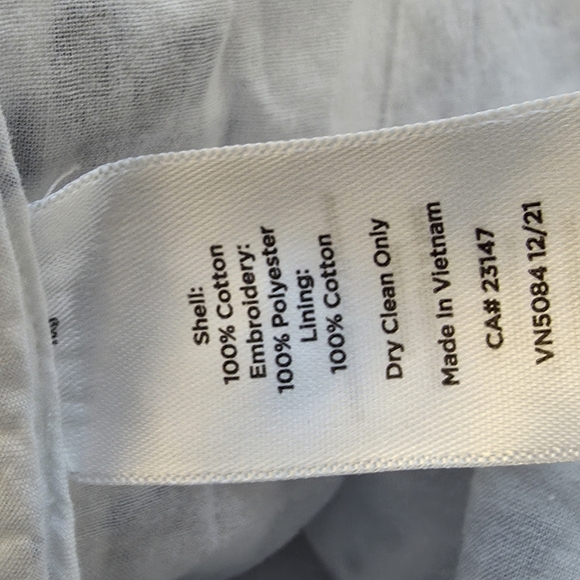 Talbots Midi Geo Eyelet Midi Skirt Sz 10 Nwot - Picture 9 of 9